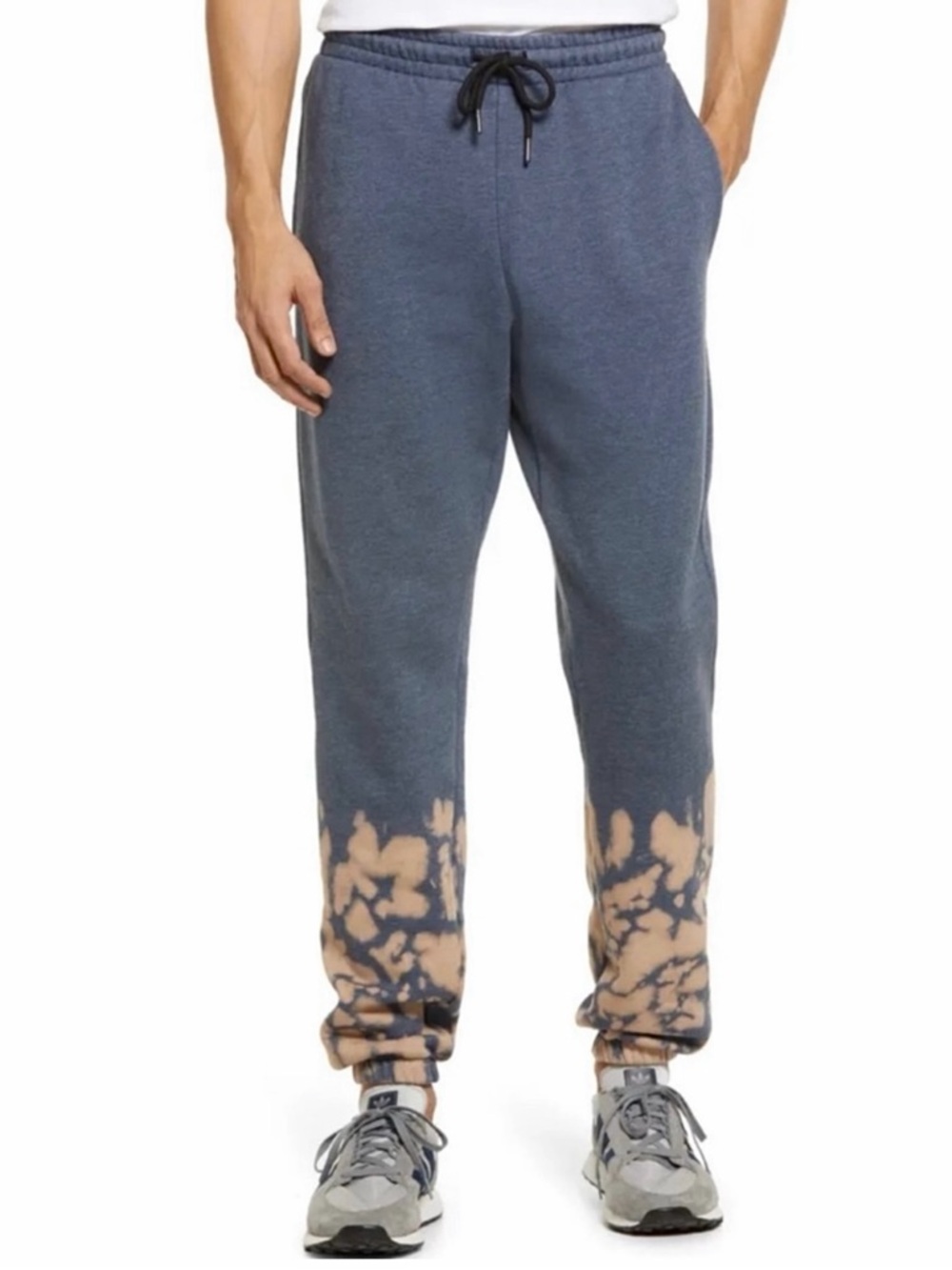 NWT Nordstrom Zella Atlas Bleach Wash Jogger Pants in Navy Eclipse